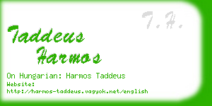 taddeus harmos business card